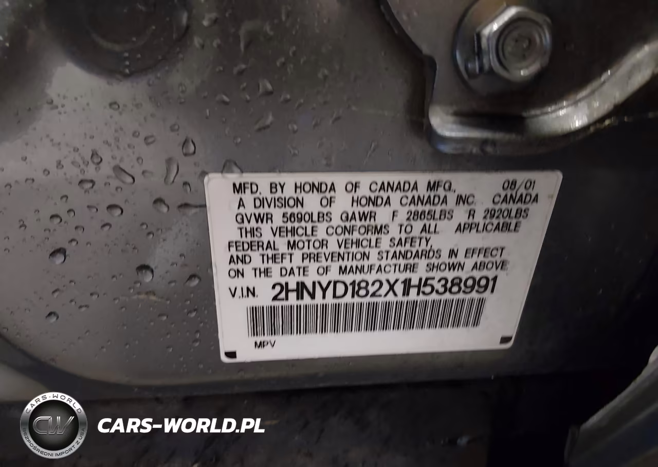 2001 Acura Mdx VIN:2HNYD182X1H538991 - 9