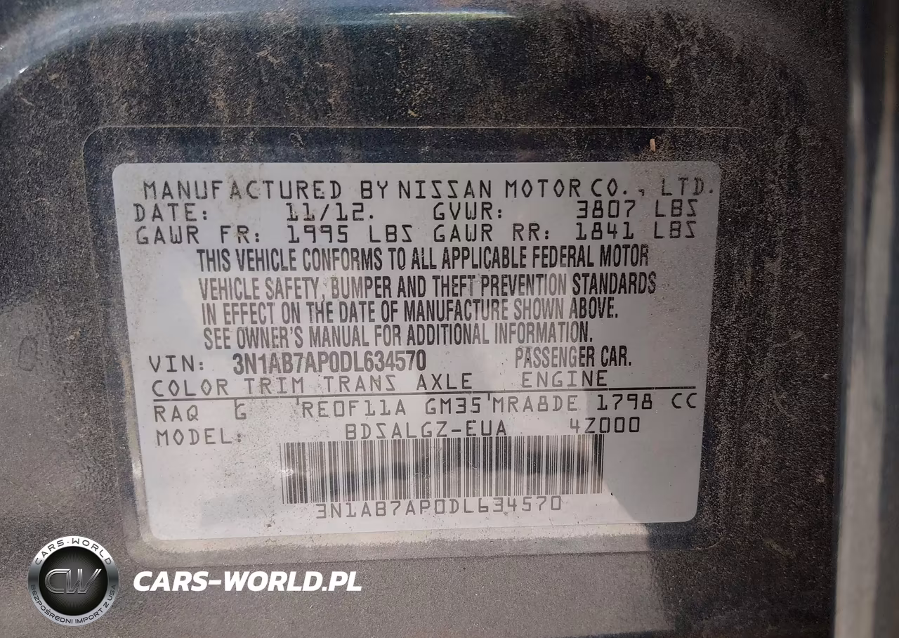 2013 Nissan Sentra Sl VIN:3N1AB7AP0DL634570 - 9