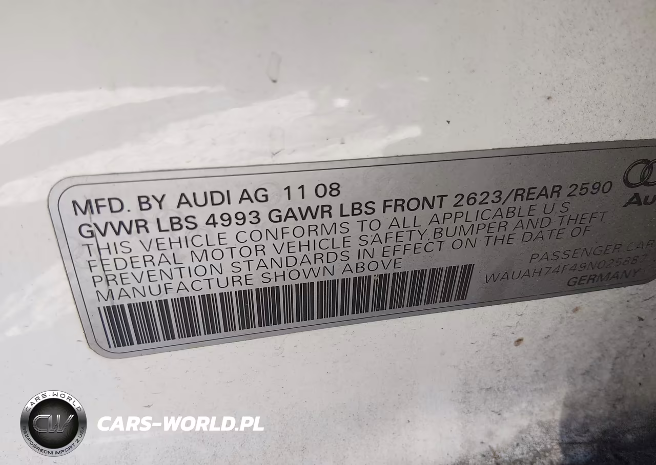 2009 Audi A6 3.2 Premium VIN:WAUAH74F49N025887 - 9