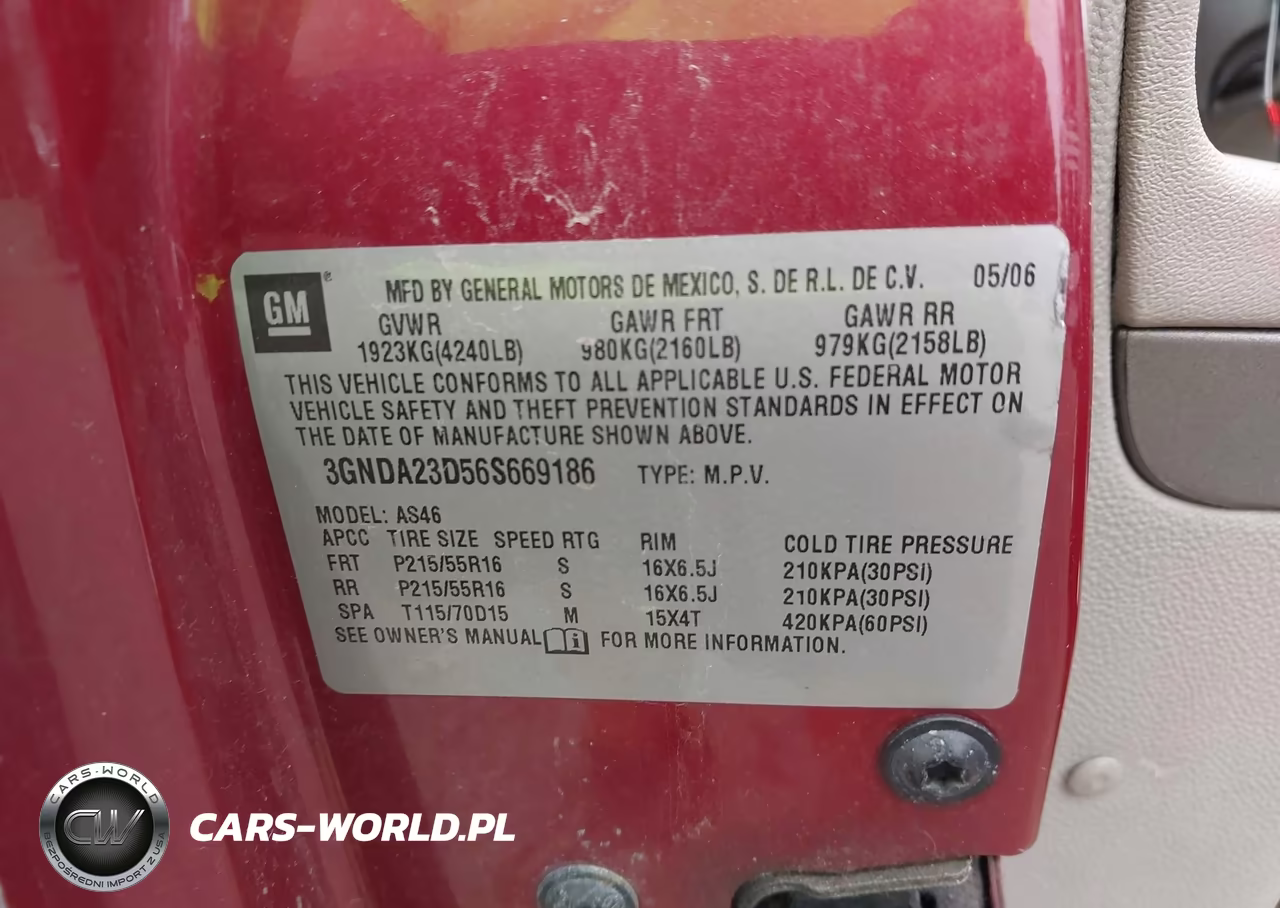 2006 Chevrolet Hhr Lt VIN:3GNDA23D56S669186 - 9