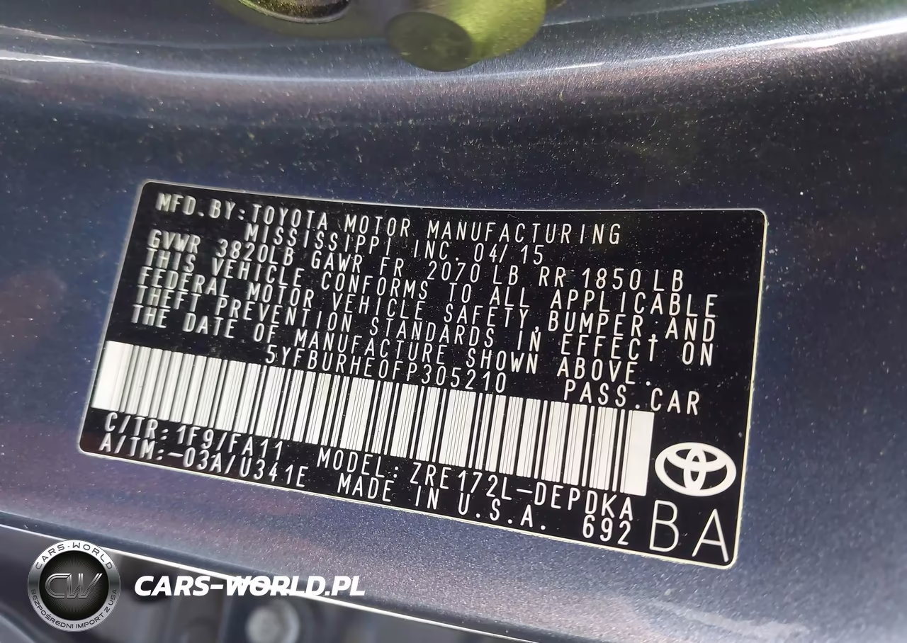 2015 Toyota Corolla L VIN:5YFBURHE0FP305210 - 9