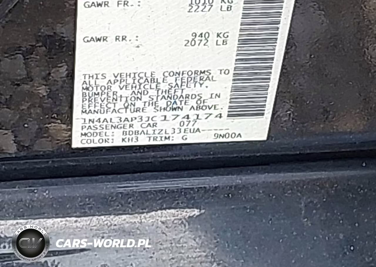 2018 Nissan Altima 2.5 Sv VIN:1N4AL3AP3JC174174 - 9