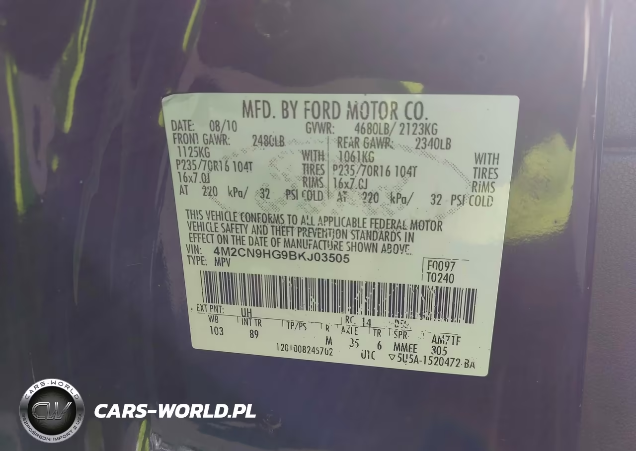 2011 Mercury Mariner Premier VIN:4M2CN9HG9BKJ03505 - 9