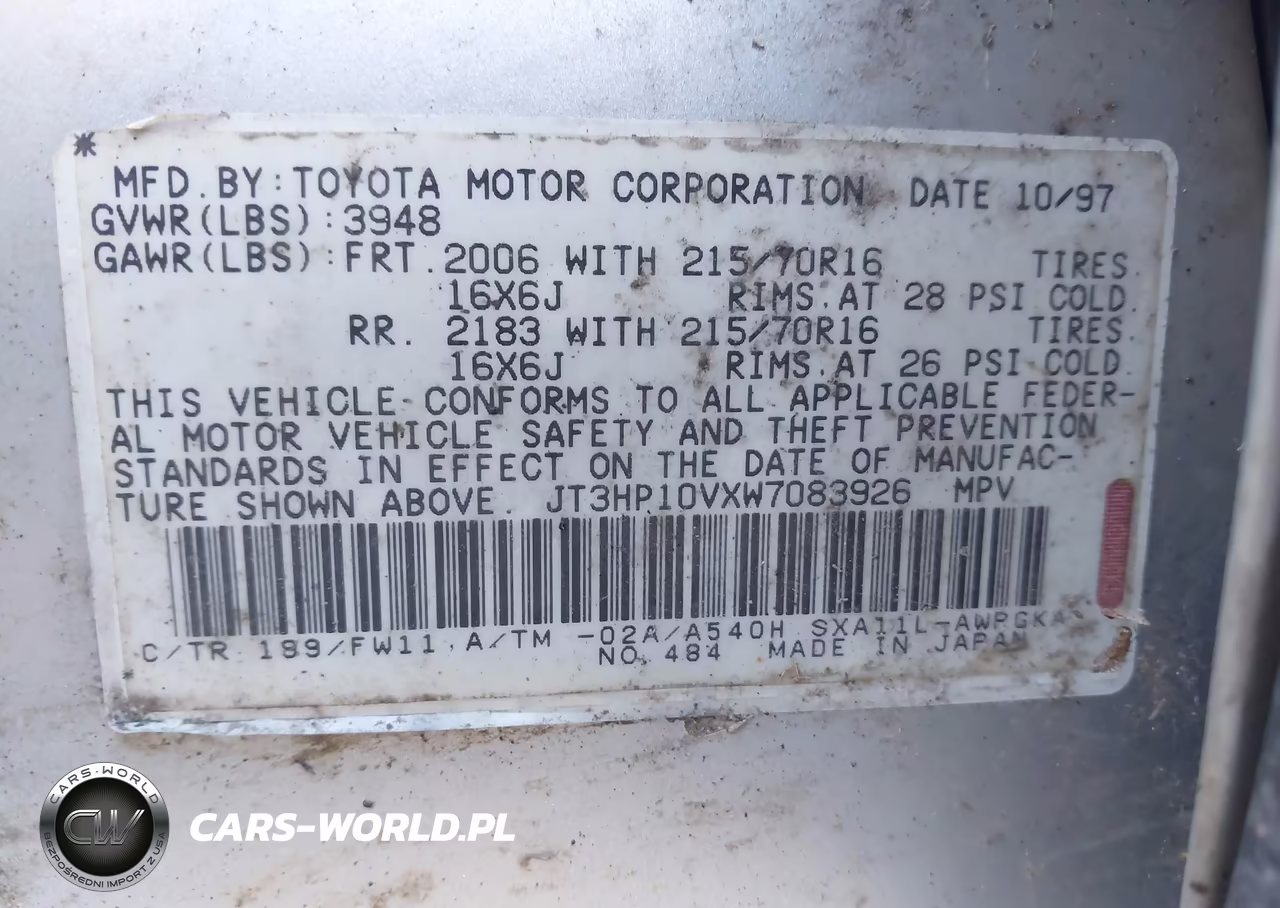 1998 Toyota Rav4 VIN:JT3HP10VXW7083926 - 9