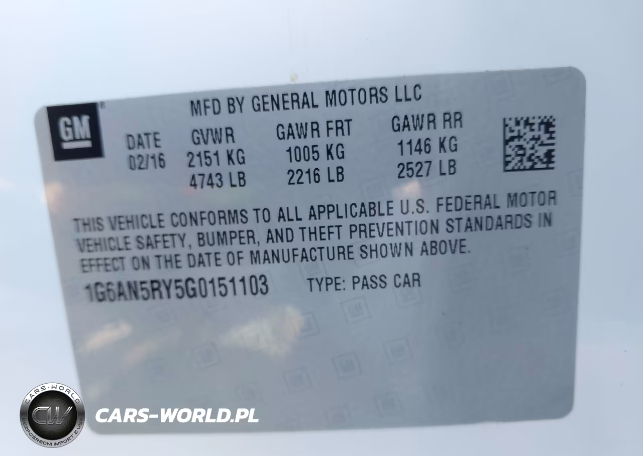 CADILLAC ATS-V VIN:1G6AN5RY5G0151103 - 9