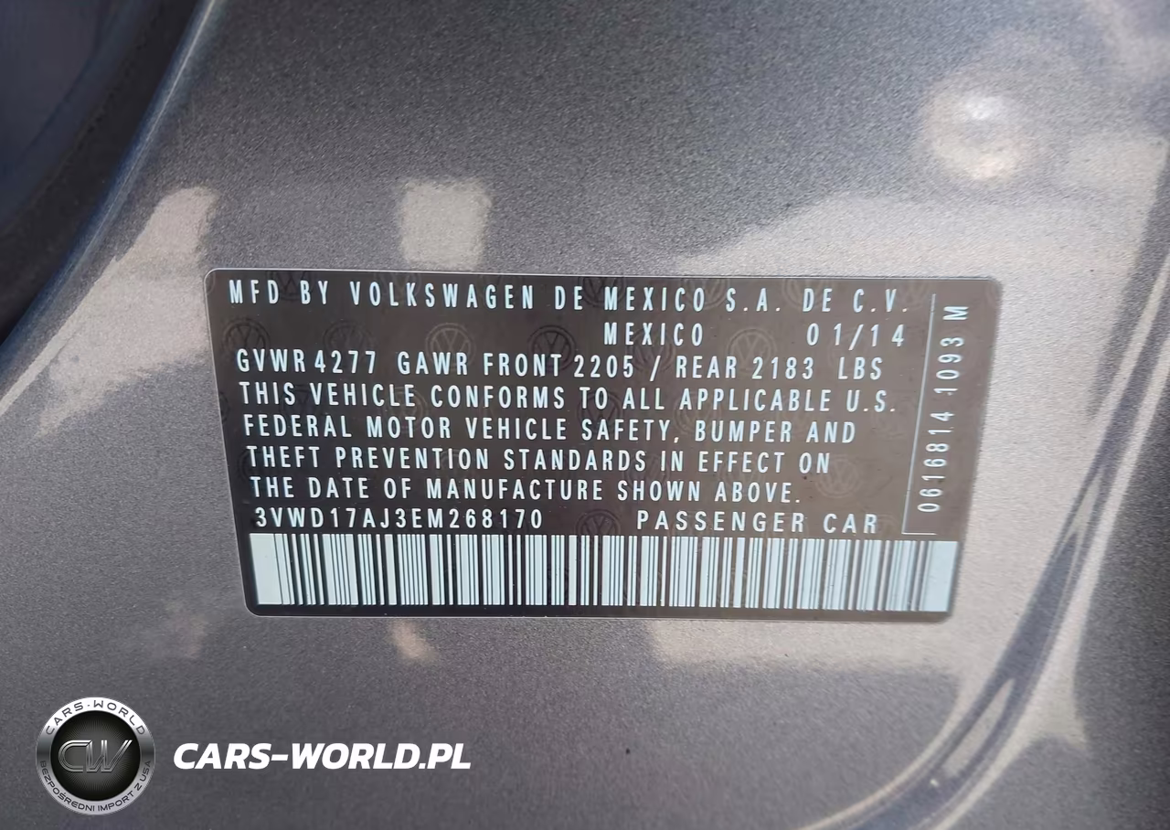 2014 Volkswagen Jetta 1.8T Se VIN:3VWD17AJ3EM268170 - 9