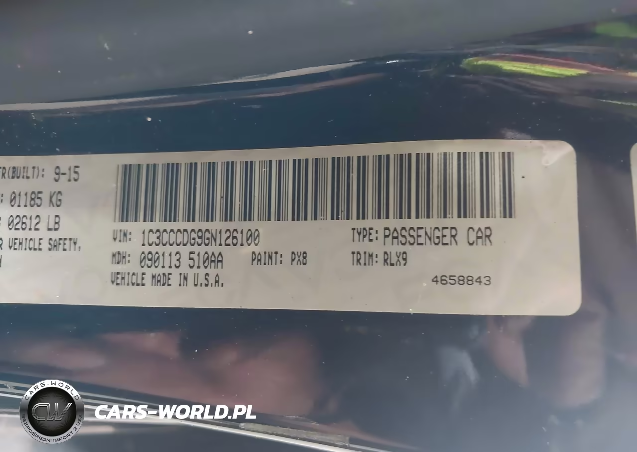 2016 Chrysler 200 S VIN:1C3CCCDG9GN126100 - 9