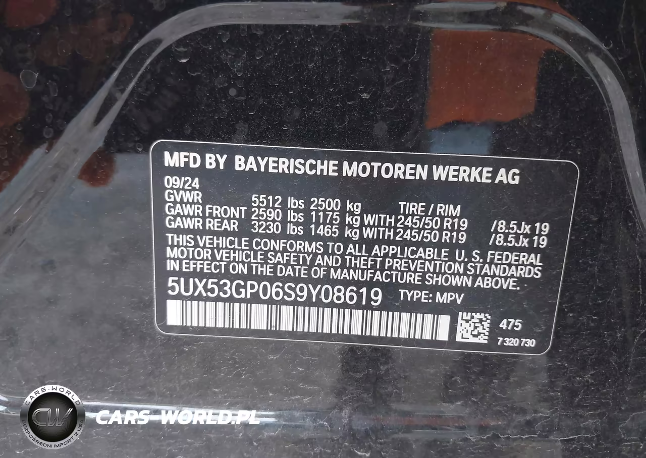 2025 BMW X3 30 xDrive VIN:5UX53GP06S9Y08619 - 9