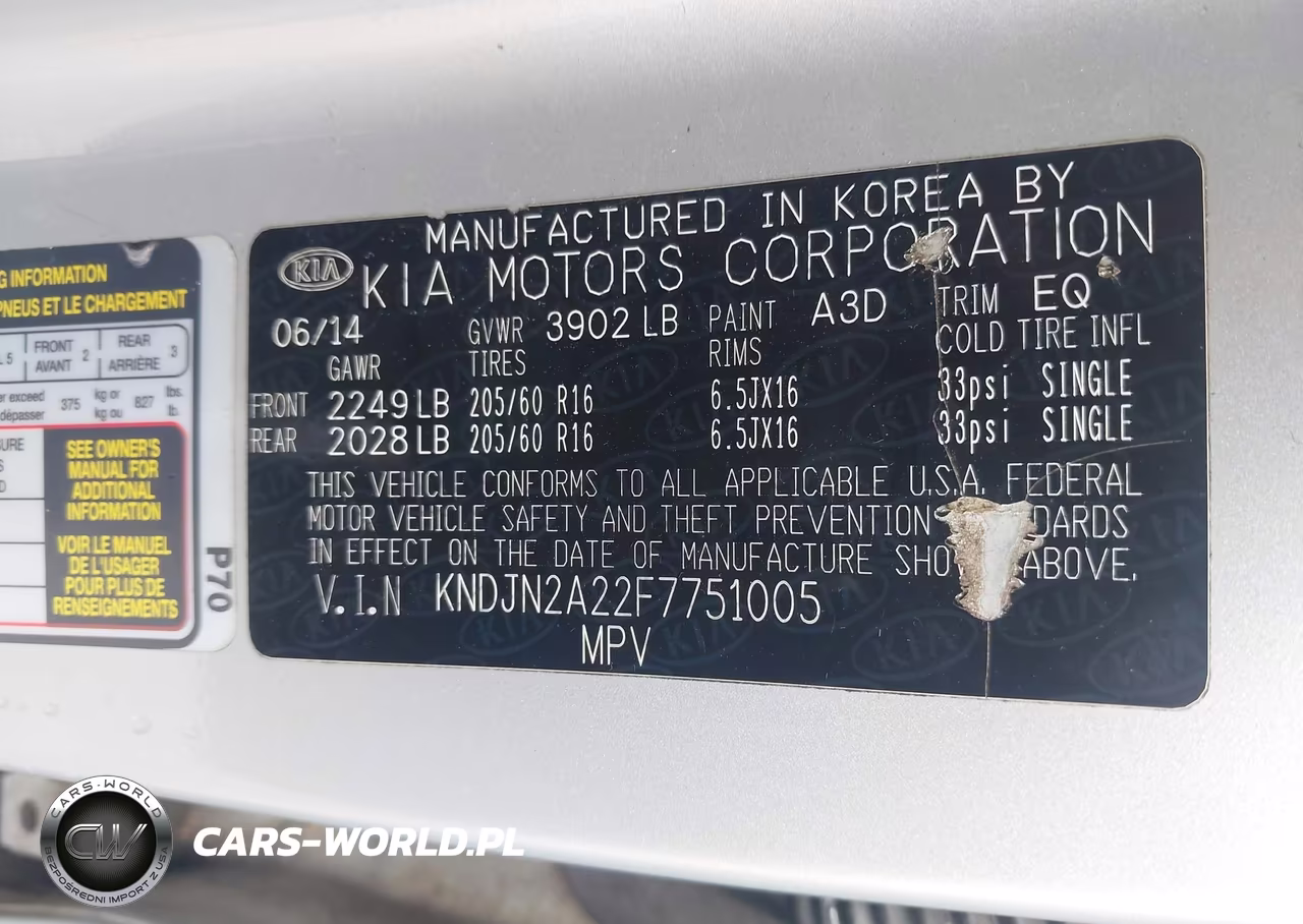 2015 Kia Soul VIN:KNDJN2A22F7751005 - 9