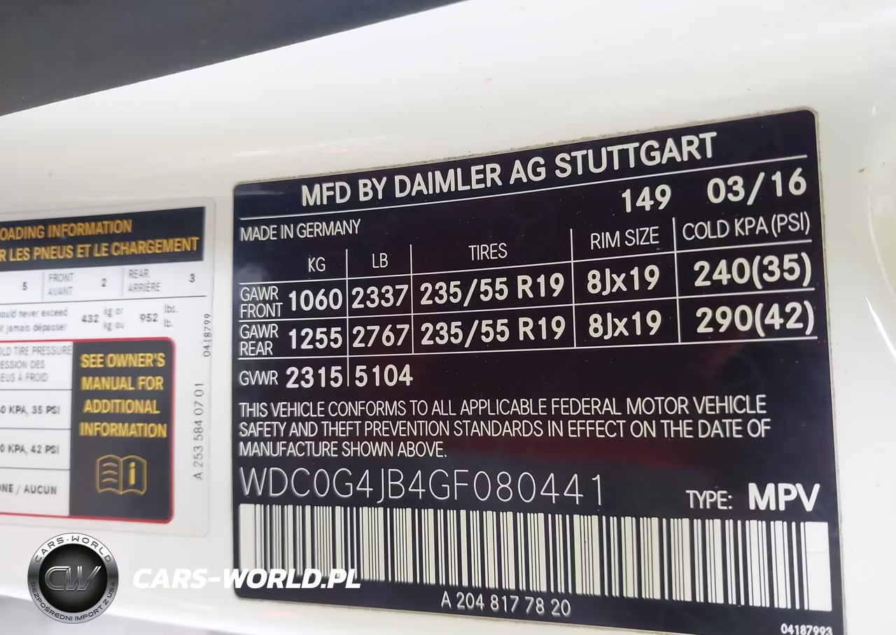 2016 Mercedes-Benz Glc 300 VIN:WDC0G4JB4GF080441 - 9