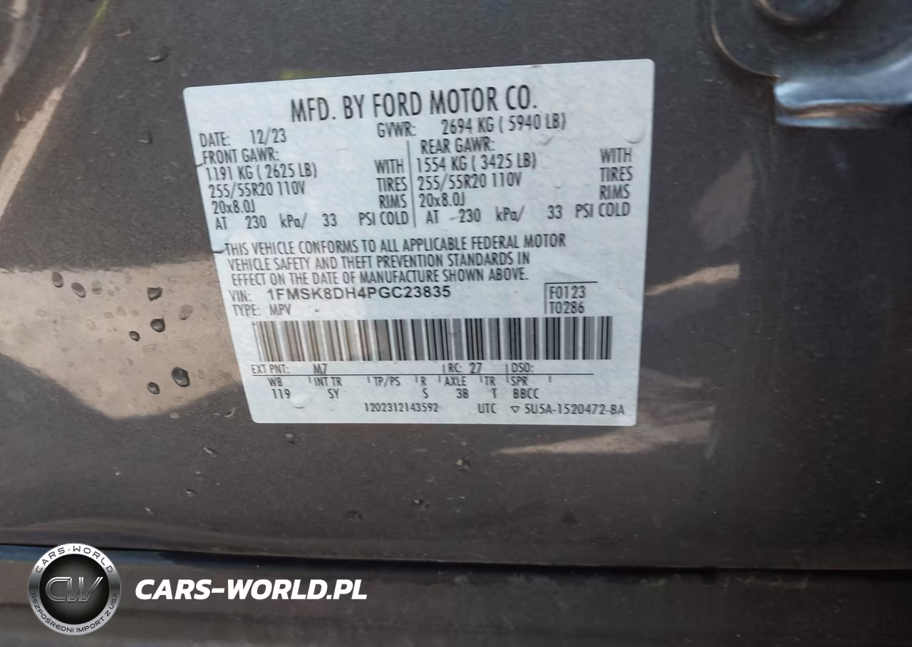 2023 Ford Explorer Xlt VIN:1FMSK8DH4PGC23835 - 9