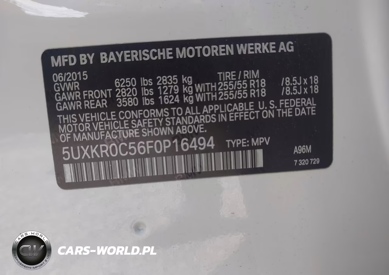 2015 BMW X5 xDrive35I VIN:5UXKR0C56F0P16494 - 9