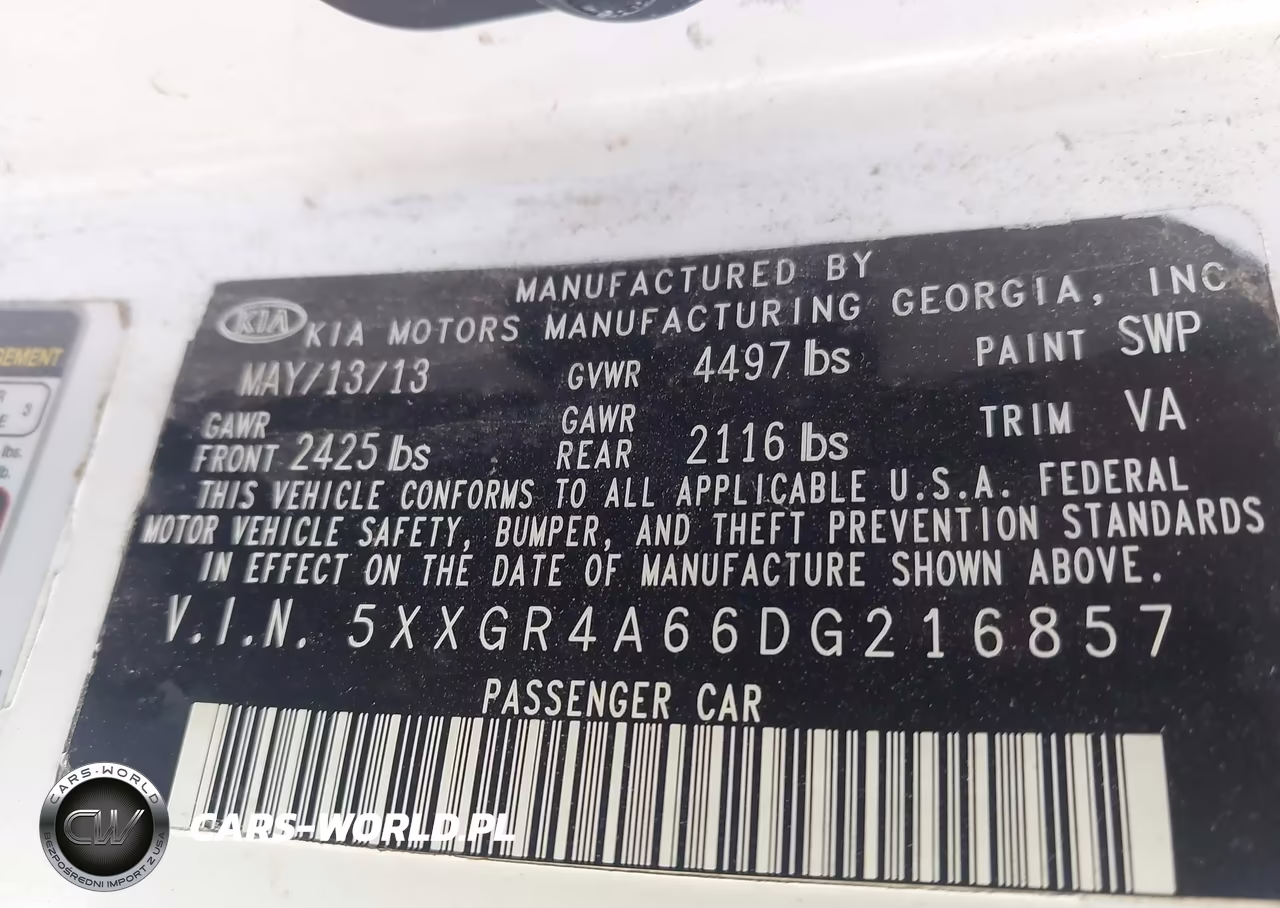 2013 Kia Optima Sx VIN:5XXGR4A66DG216857 - 9