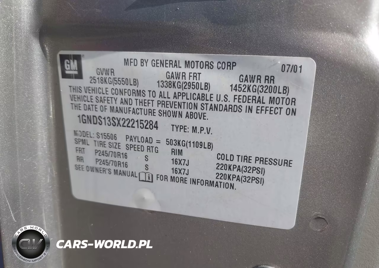 2002 Chevrolet Trailblazer Ls VIN:1GNDS13SX22215284 - 9
