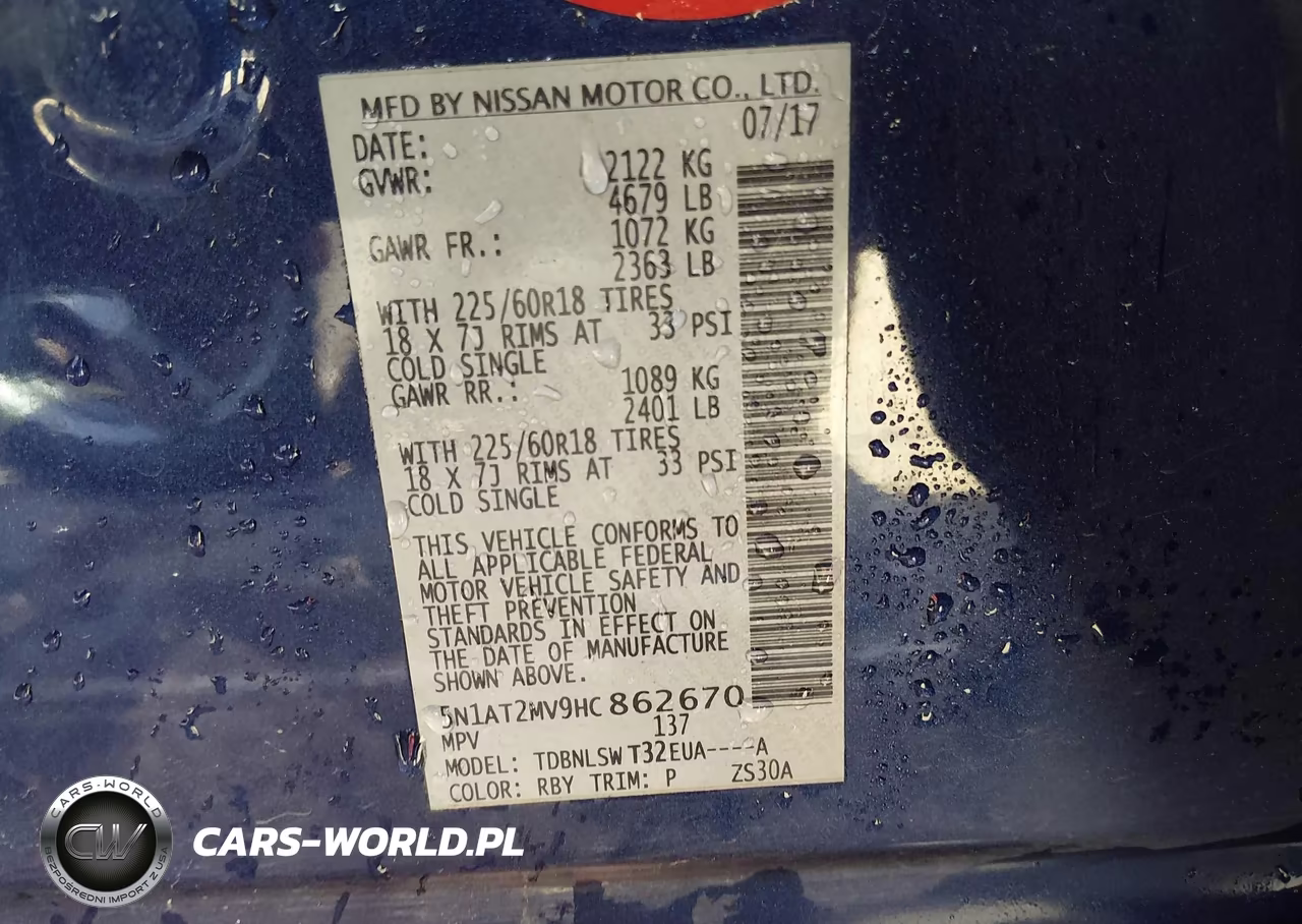 2017 Nissan Rogue Sl VIN:5N1AT2MV9HC862670 - 9
