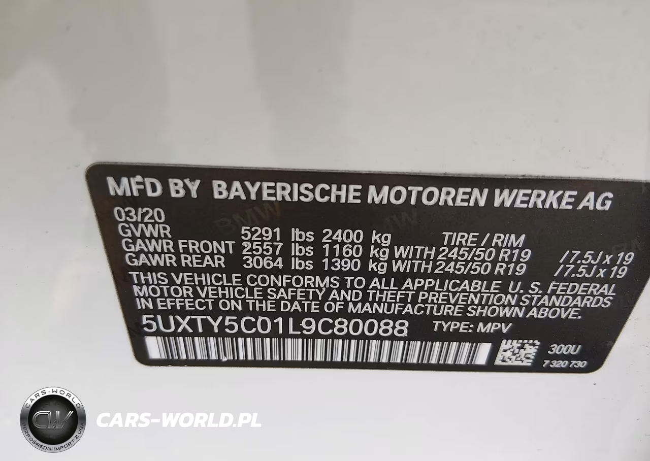 2020 BMW X3 xDrive30I VIN:5UXTY5C01L9C80088 - 9