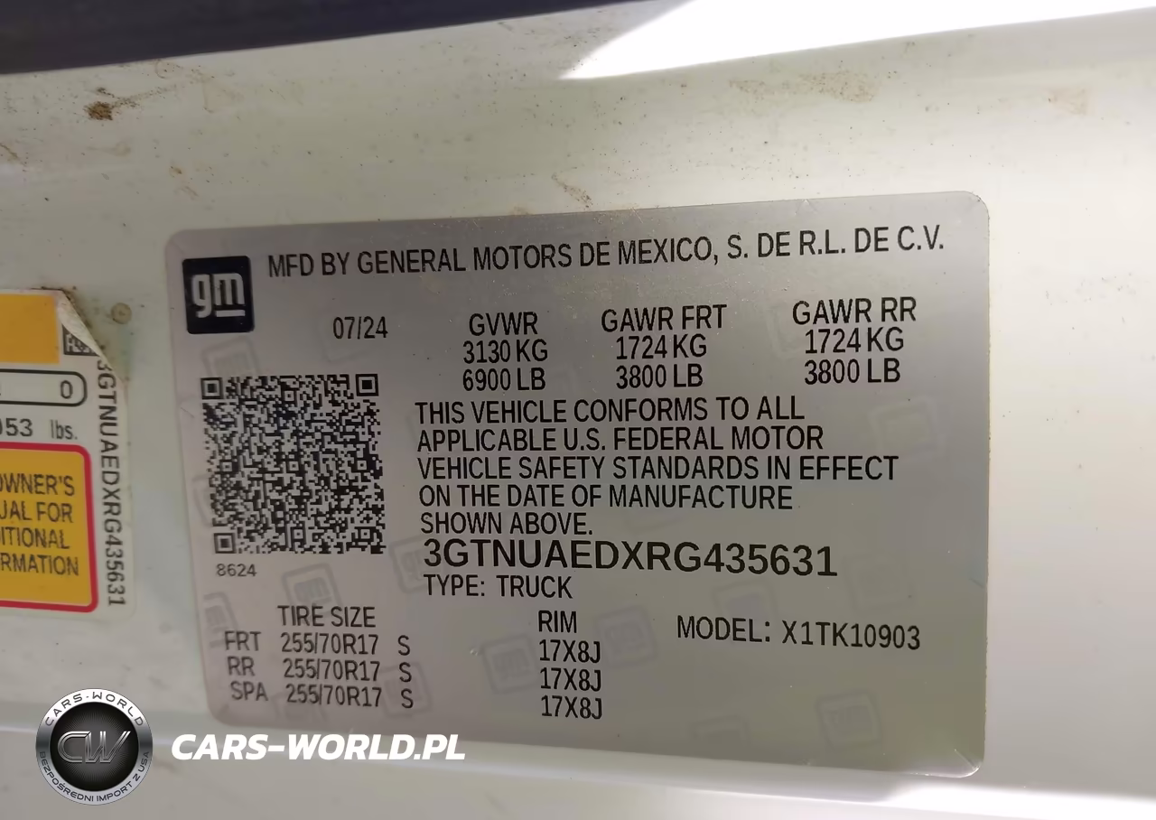 2024 GMC Sierra 1500 4Wd Long Box Pro VIN:3GTNUAEDXRG435631 - 9
