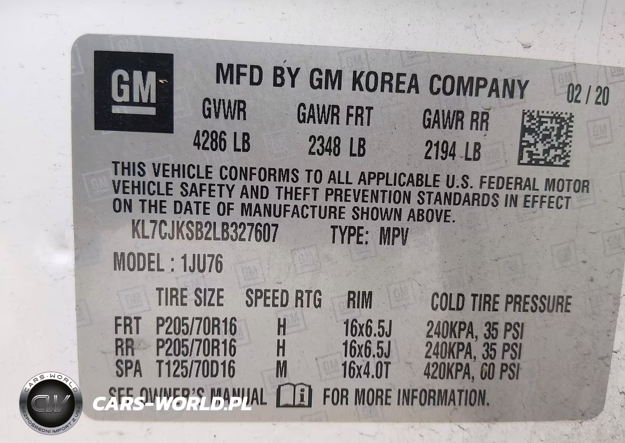 2020 Chevrolet Trax Fwd Ls VIN:KL7CJKSB2LB327607 - 9