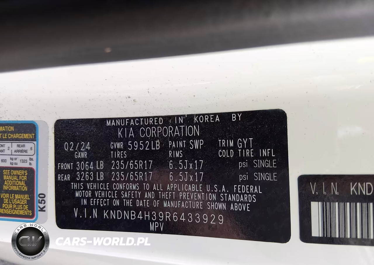 2024 Kia Carnival Mpv Lx Seat Package VIN:KNDNB4H39R6433929 - 9