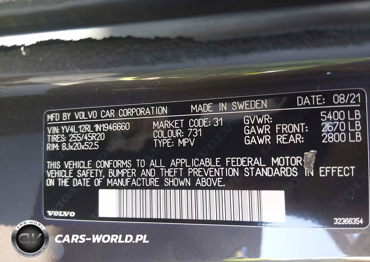 2022 Volvo Xc60 B5 Inscription VIN:YV4L12RL1N1946660 - 9