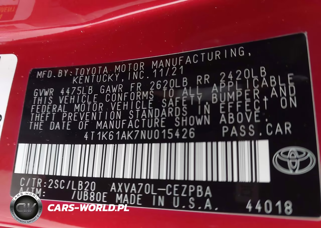 2022 Toyota Camry Xse VIN:4T1K61AK7NU015426 - 9