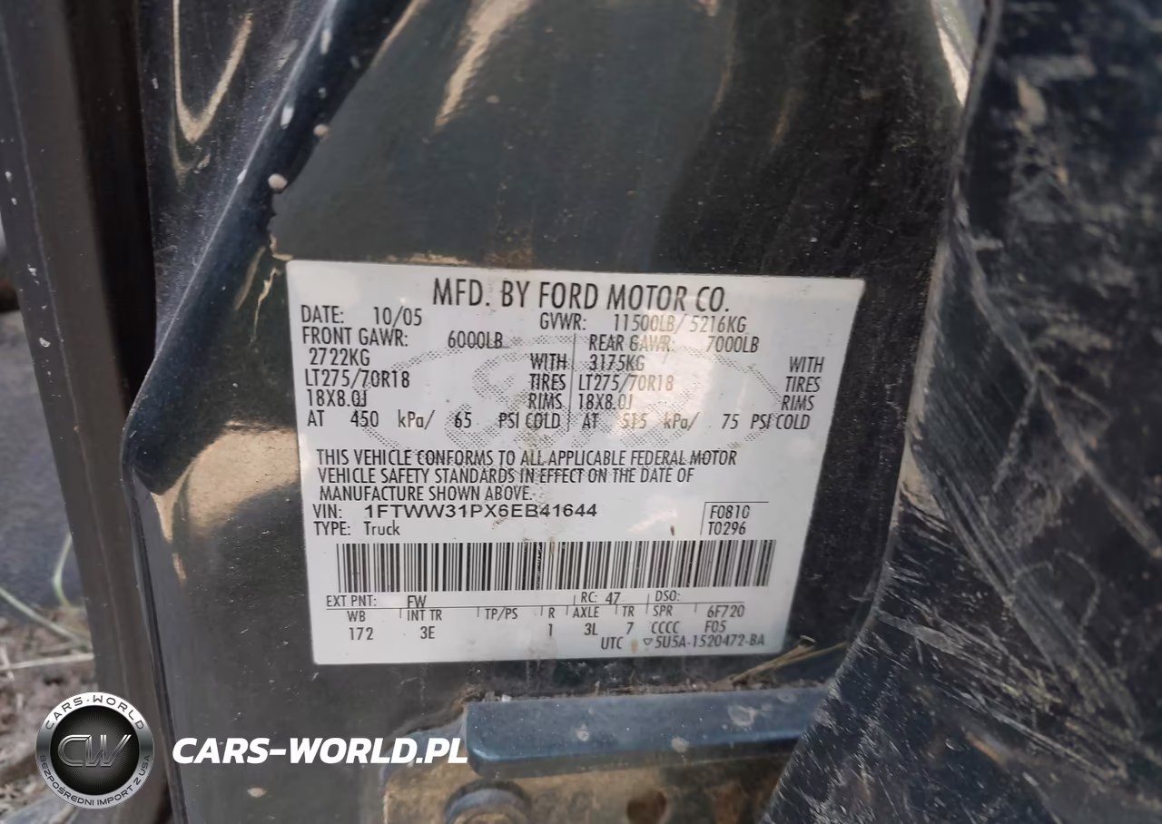 2006 Ford F-350 Lariat-Xl-Xlt VIN:1FTWW31PX6EB41644 - 9