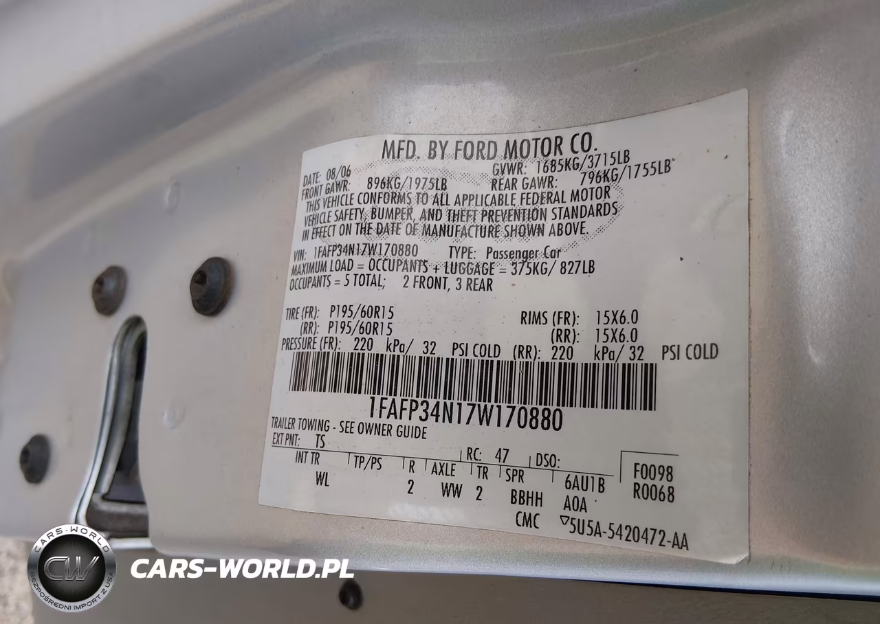 2007 Ford Focus S-Se-Ses VIN:1FAFP34N17W170880 - 9