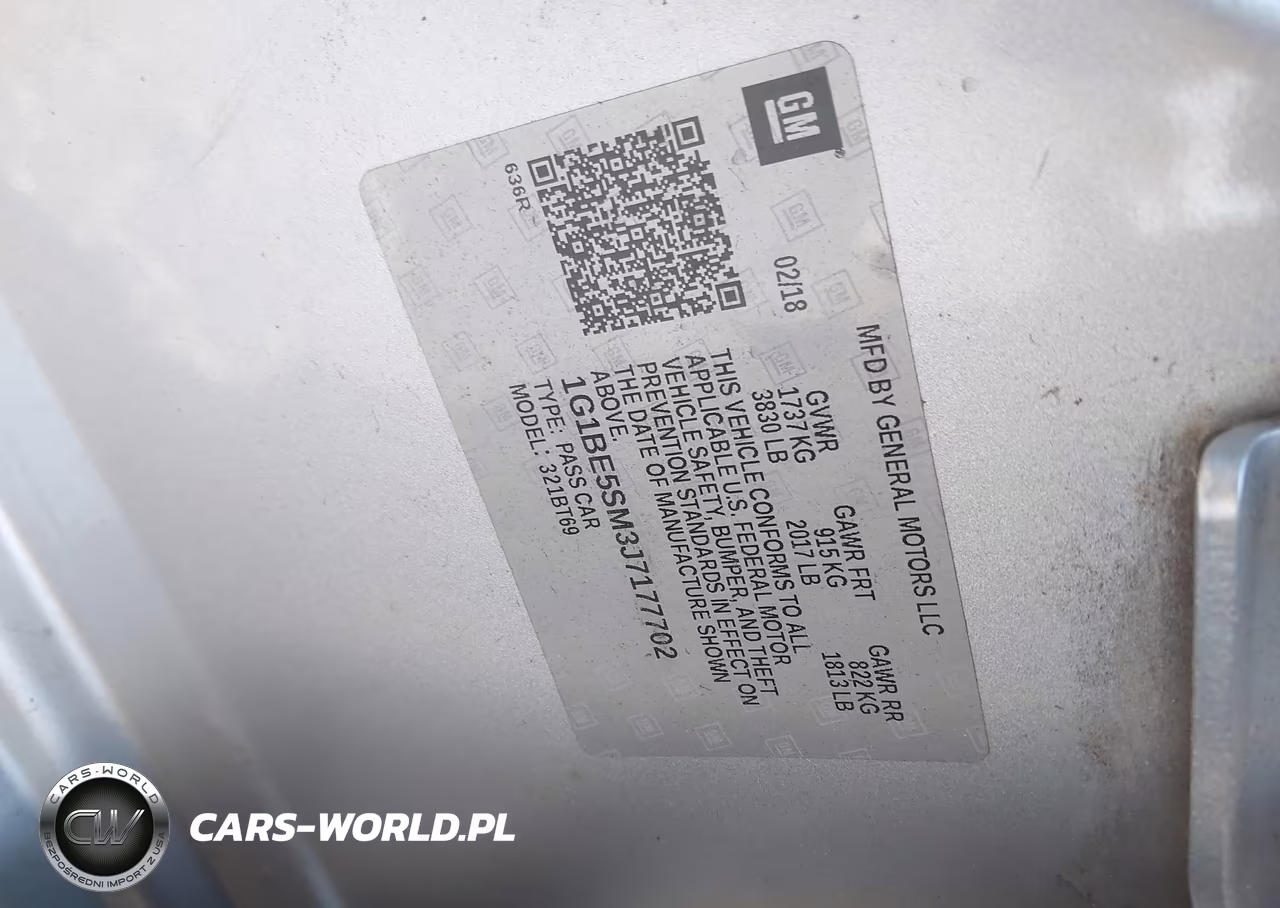 2018 Chevrolet Cruze Lt Auto VIN:1G1BE5SM3J7177702 - 9