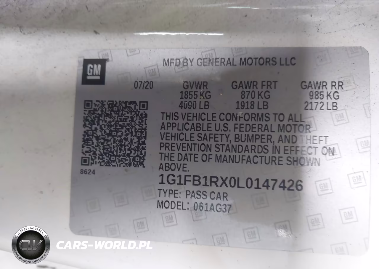 2020 Chevrolet Camaro Rwd 1Lt VIN:1G1FB1RX0L0147426 - 9