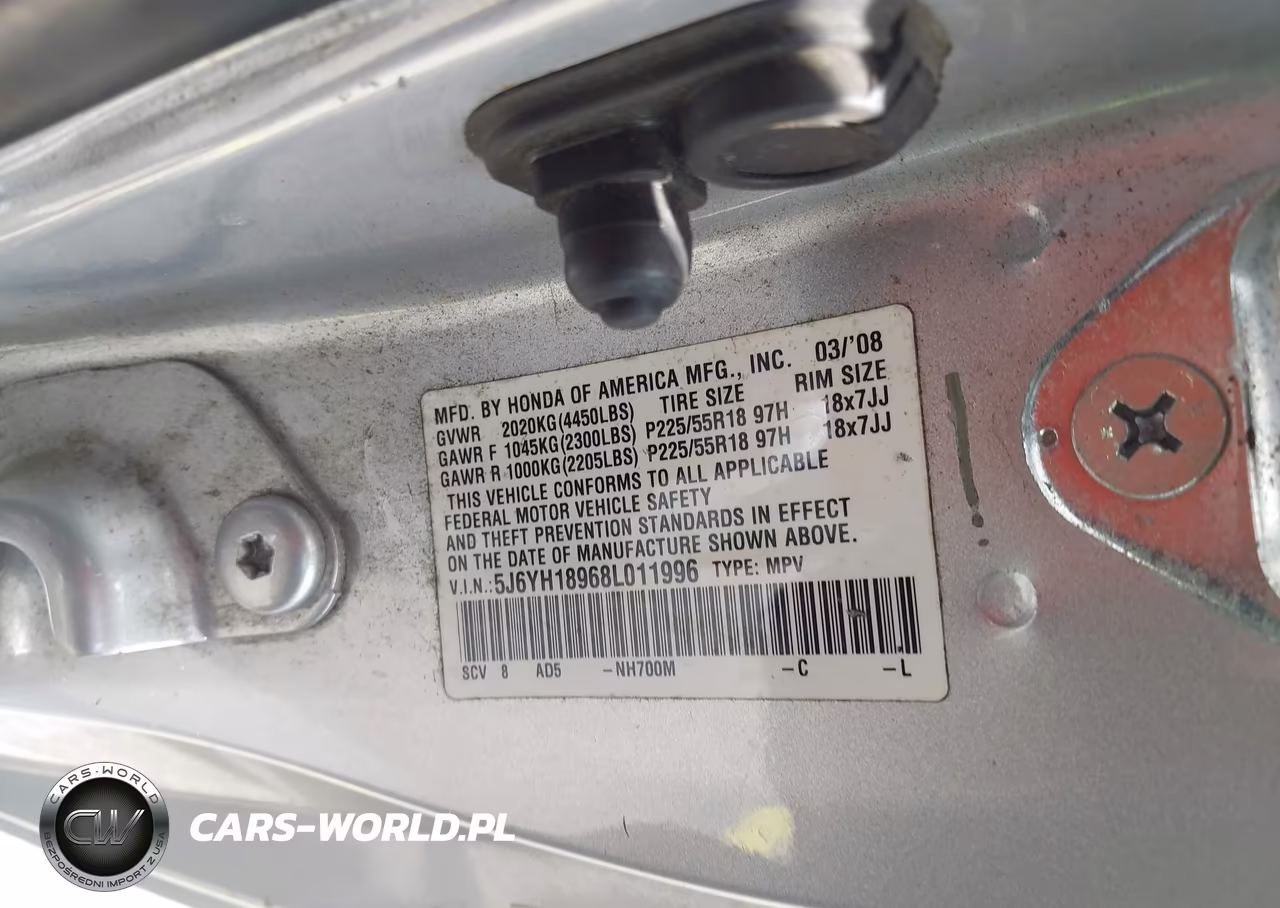2008 Honda Element Sc VIN:5J6YH18968L011996 - 9