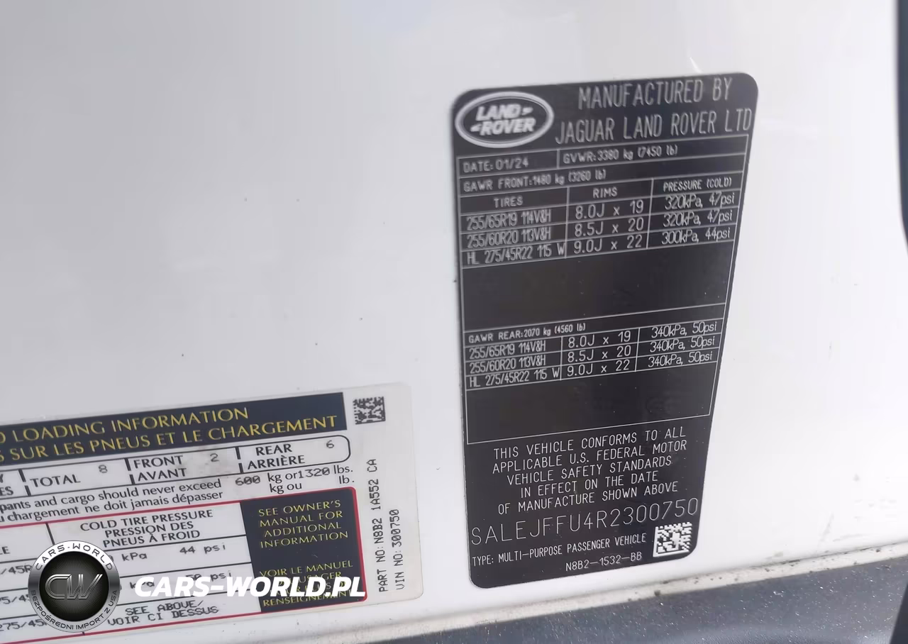 2024 Land Rover Defender 130 P300 S VIN:SALEJFFU4R2300750 - 9
