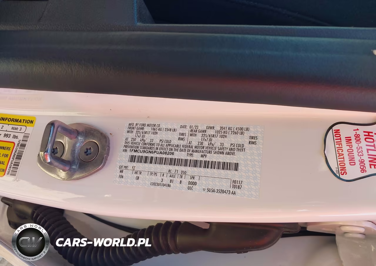 2023 Ford Escape Active VIN:1FMCU9GN6PUA08206 - 9