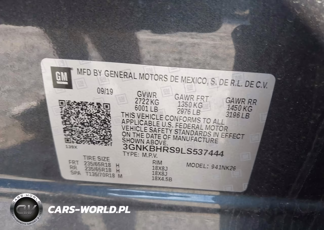 2020 Chevrolet Blazer Awd 2Lt VIN:3GNKBHRS9LS537444 - 9