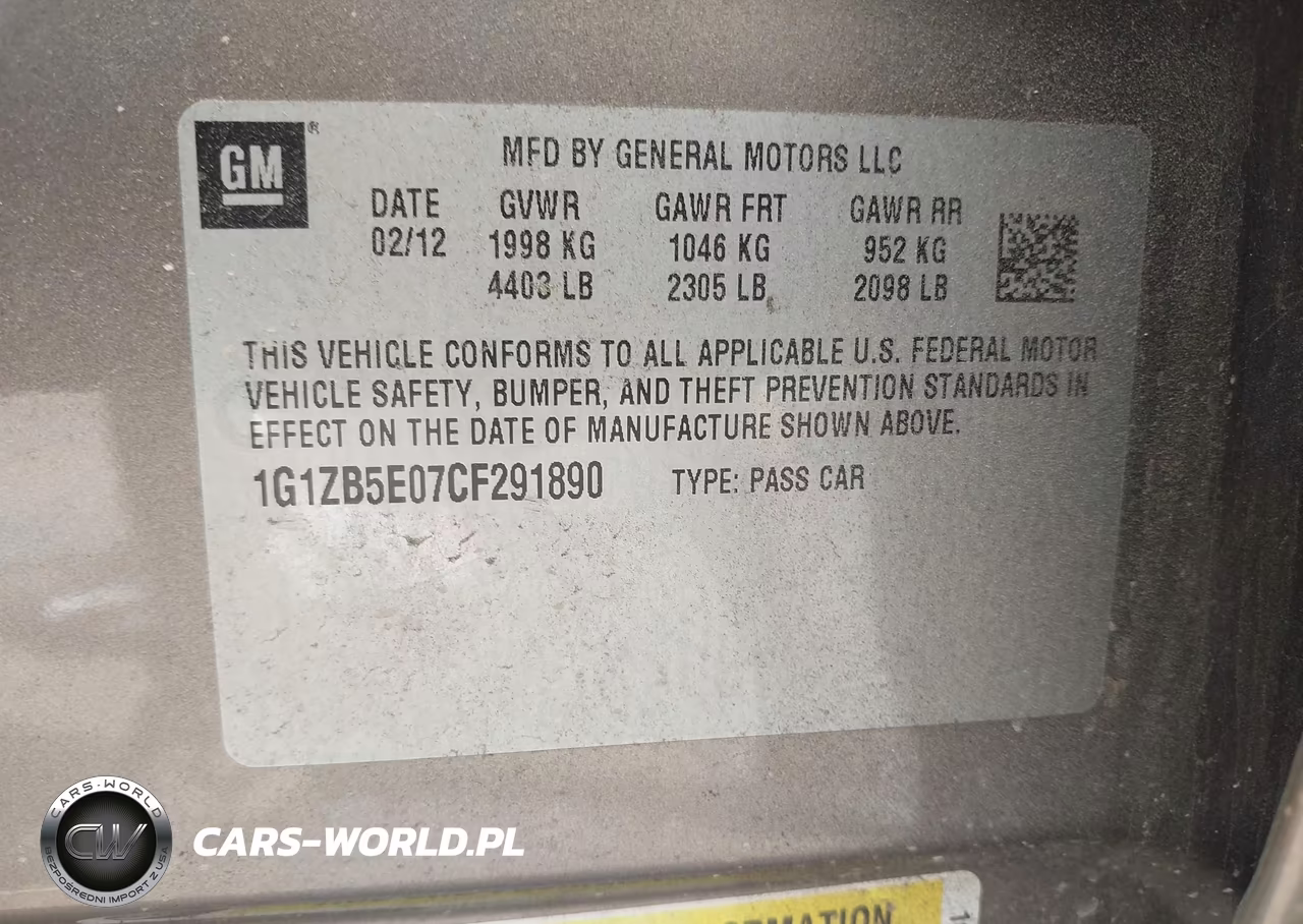 2012 Chevrolet Malibu Ls VIN:1G1ZB5E07CF291890 - 9
