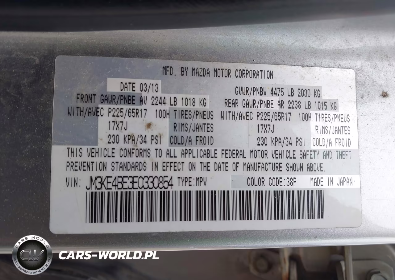 2014 Mazda Cx-5 Sport VIN:JM3KE4BE3E0330854 - 9