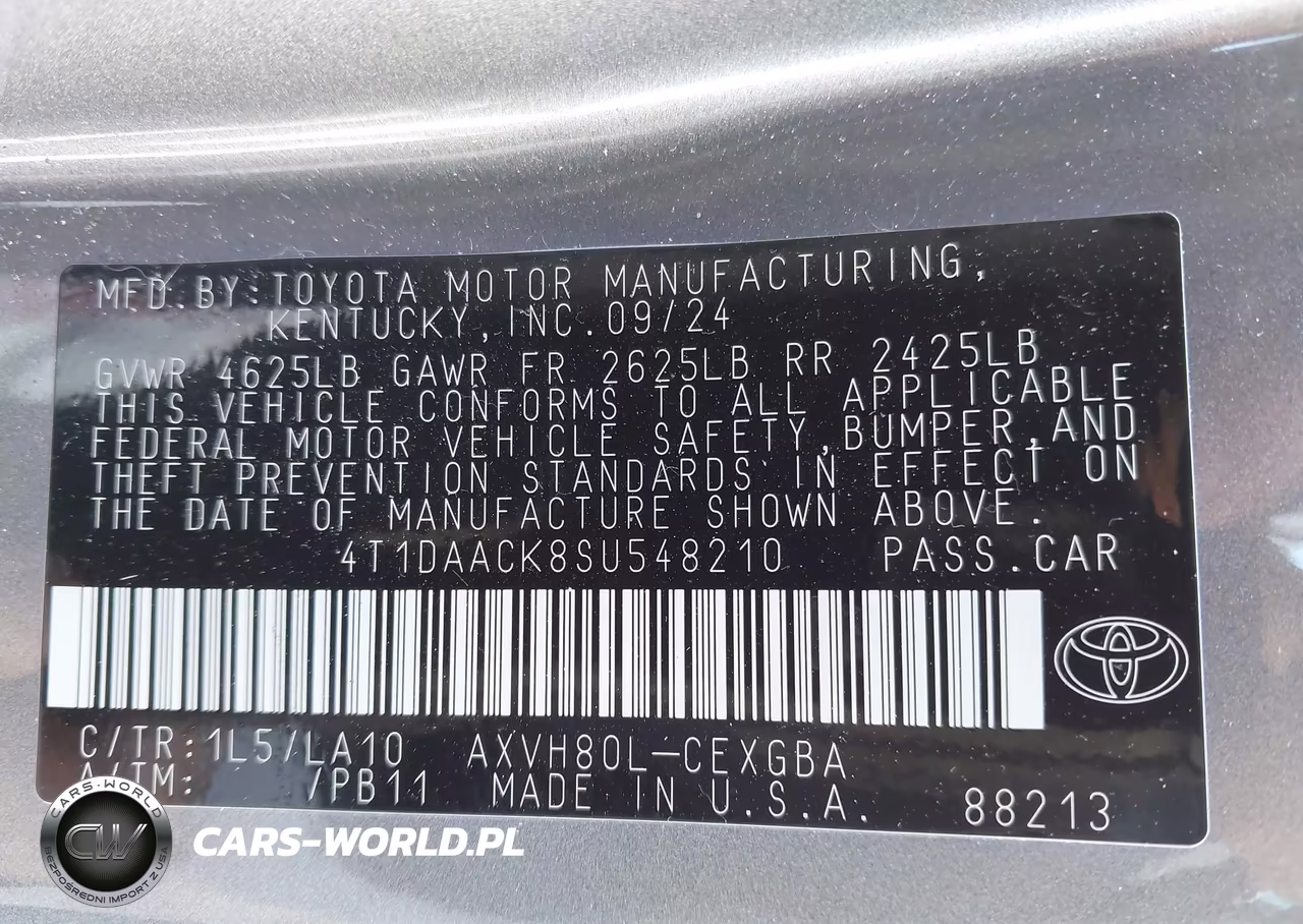 2025 Toyota Camry Xle VIN:4T1DAACK8SU548210 - 9