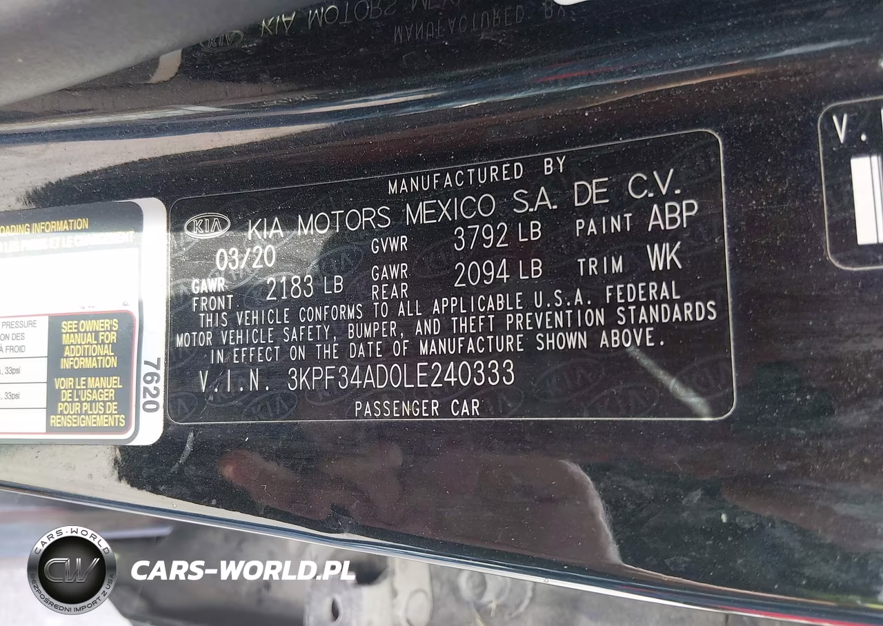 2020 Kia Forte Gt-Line VIN:3KPF34AD0LE240333 - 9