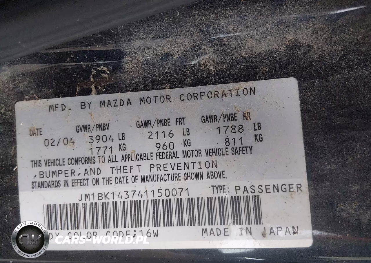 2004 Mazda Mazda3 S VIN:JM1BK143741150071 - 9