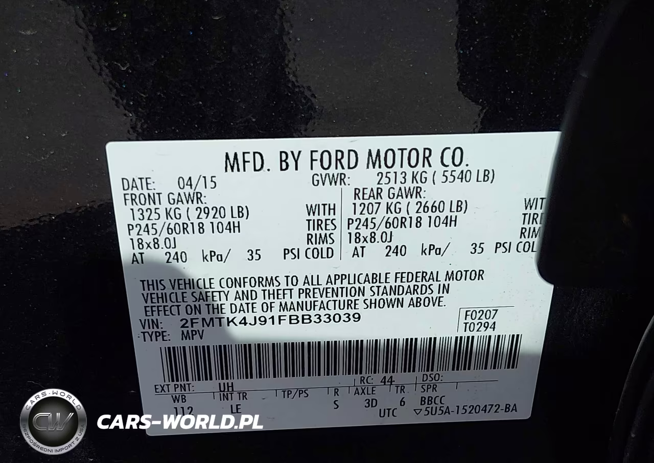 2015 Ford Edge Sel VIN:2FMTK4J91FBB33039 - 9
