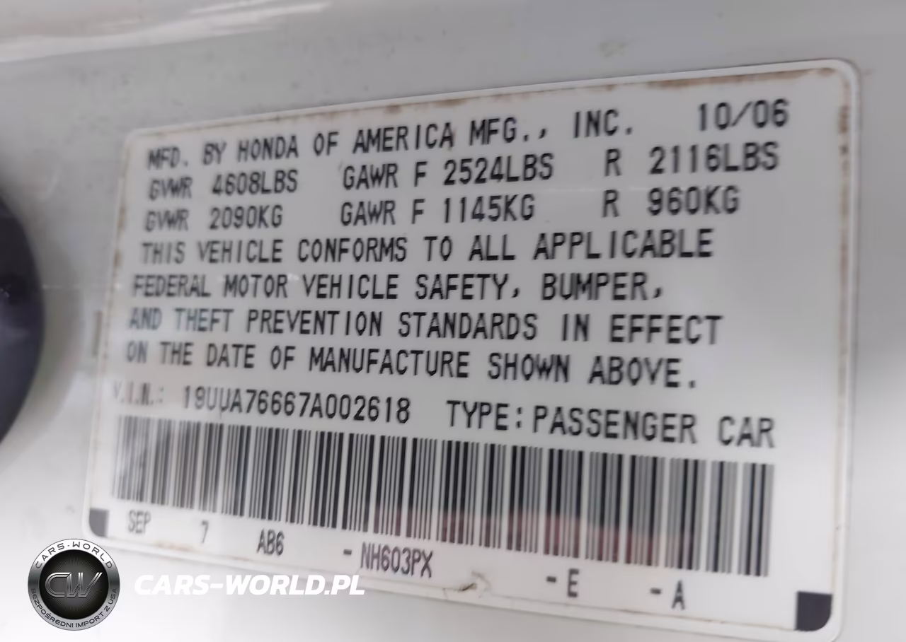 2007 Acura Tl Type S VIN:19UUA76667A002618 - 9