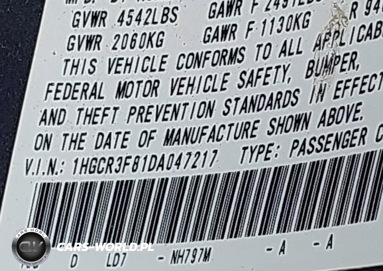 2013 Honda Accord Ex-L V-6 VIN:1HGCR3F81DA047217 - 9