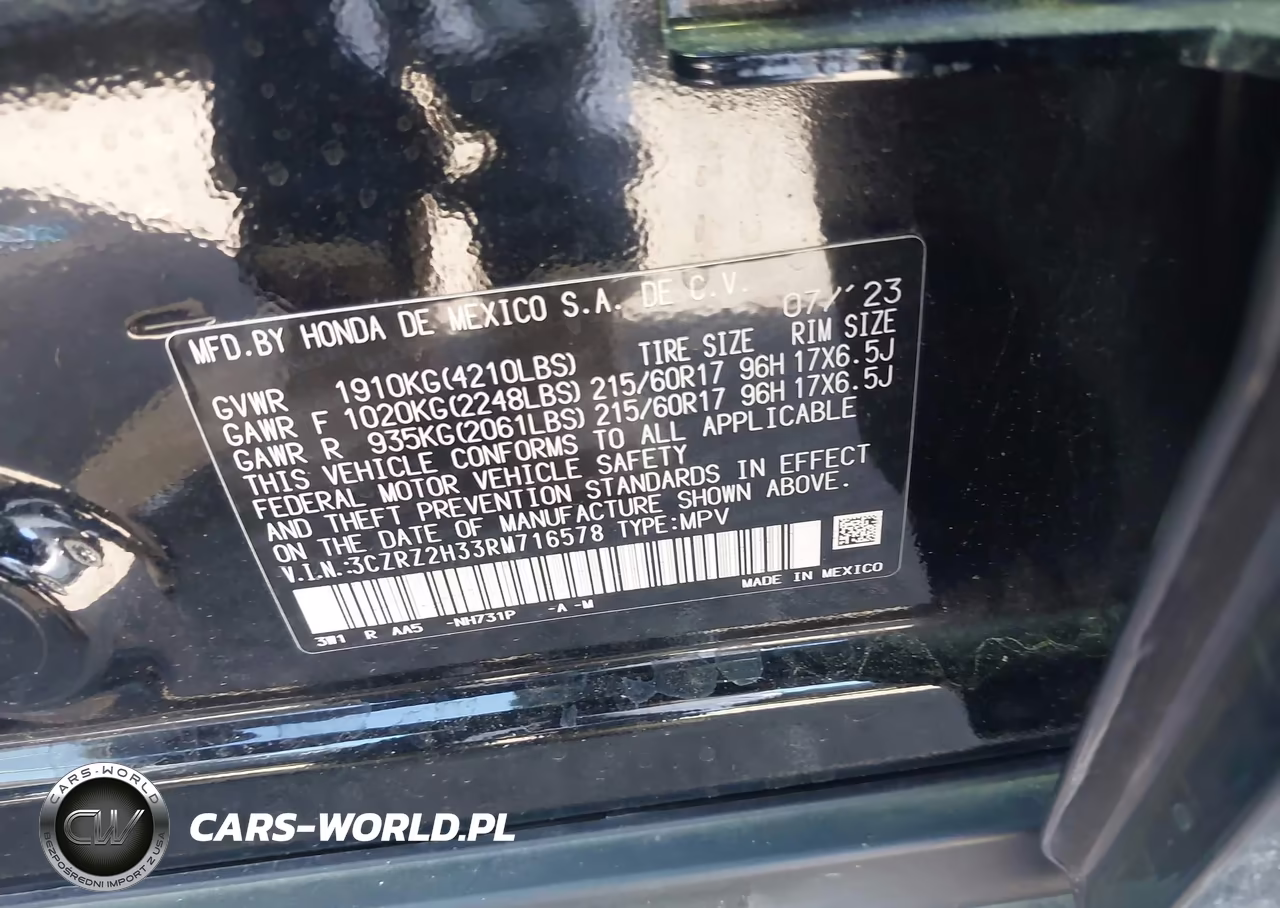 2024 Honda Hr-V Awd Lx VIN:3CZRZ2H33RM716578 - 9