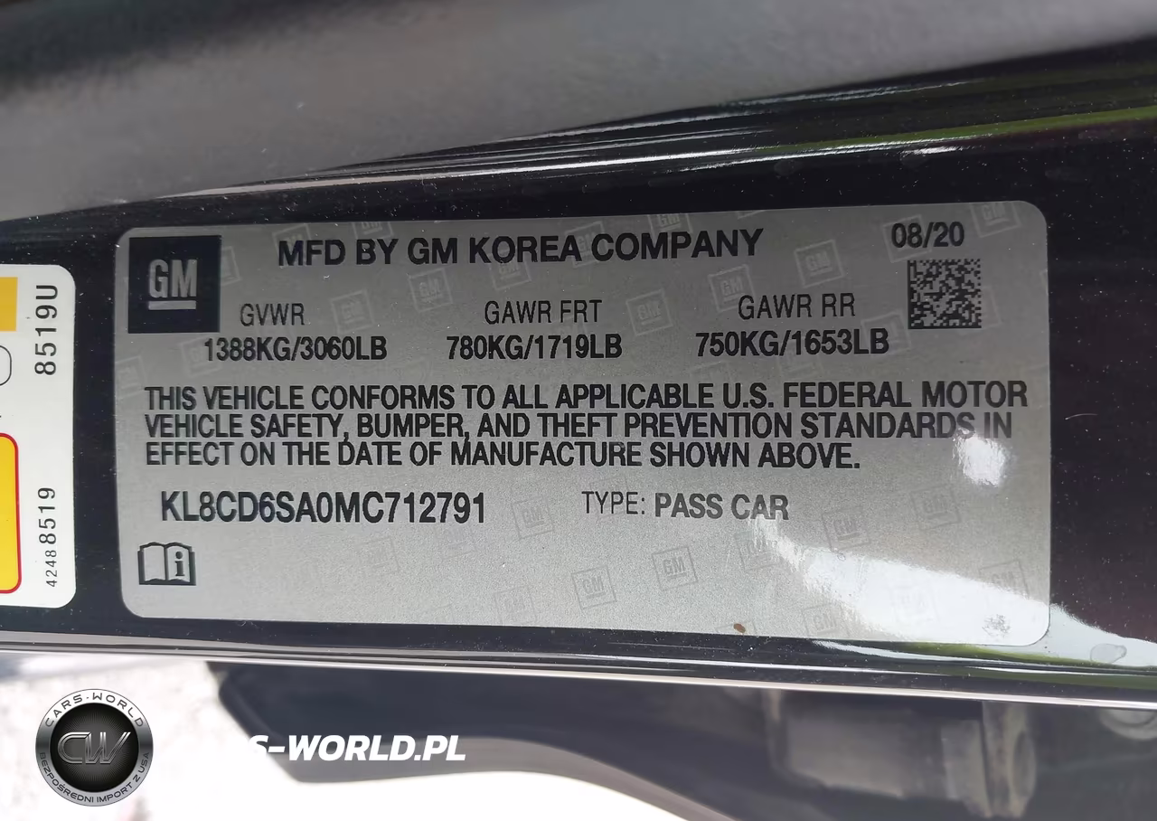 2021 Chevrolet Spark Fwd 1Lt Automatic VIN:KL8CD6SA0MC712791 - 9