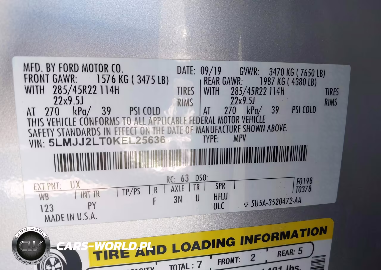 2019 Lincoln Navigator Reserve VIN:5LMJJ2LT0KEL25636 - 9