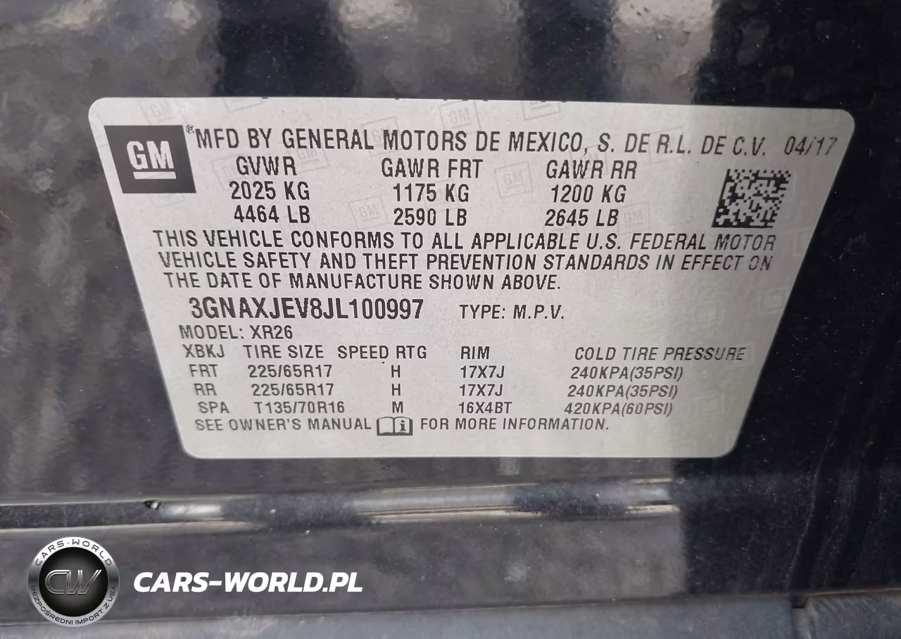 2018 Chevrolet Equinox Lt VIN:3GNAXJEV8JL100997 - 9