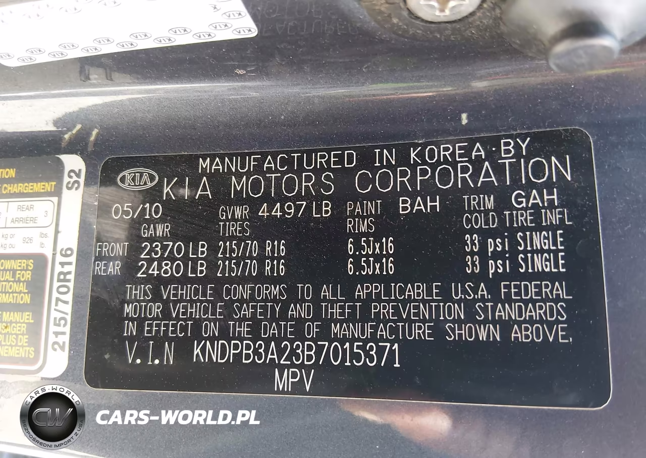 2011 Kia Sportage Lx VIN:KNDPB3A23B7015371 - 9