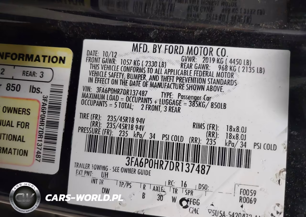 2013 Ford Fusion Se VIN:3FA6P0HR7DR137487 - 9