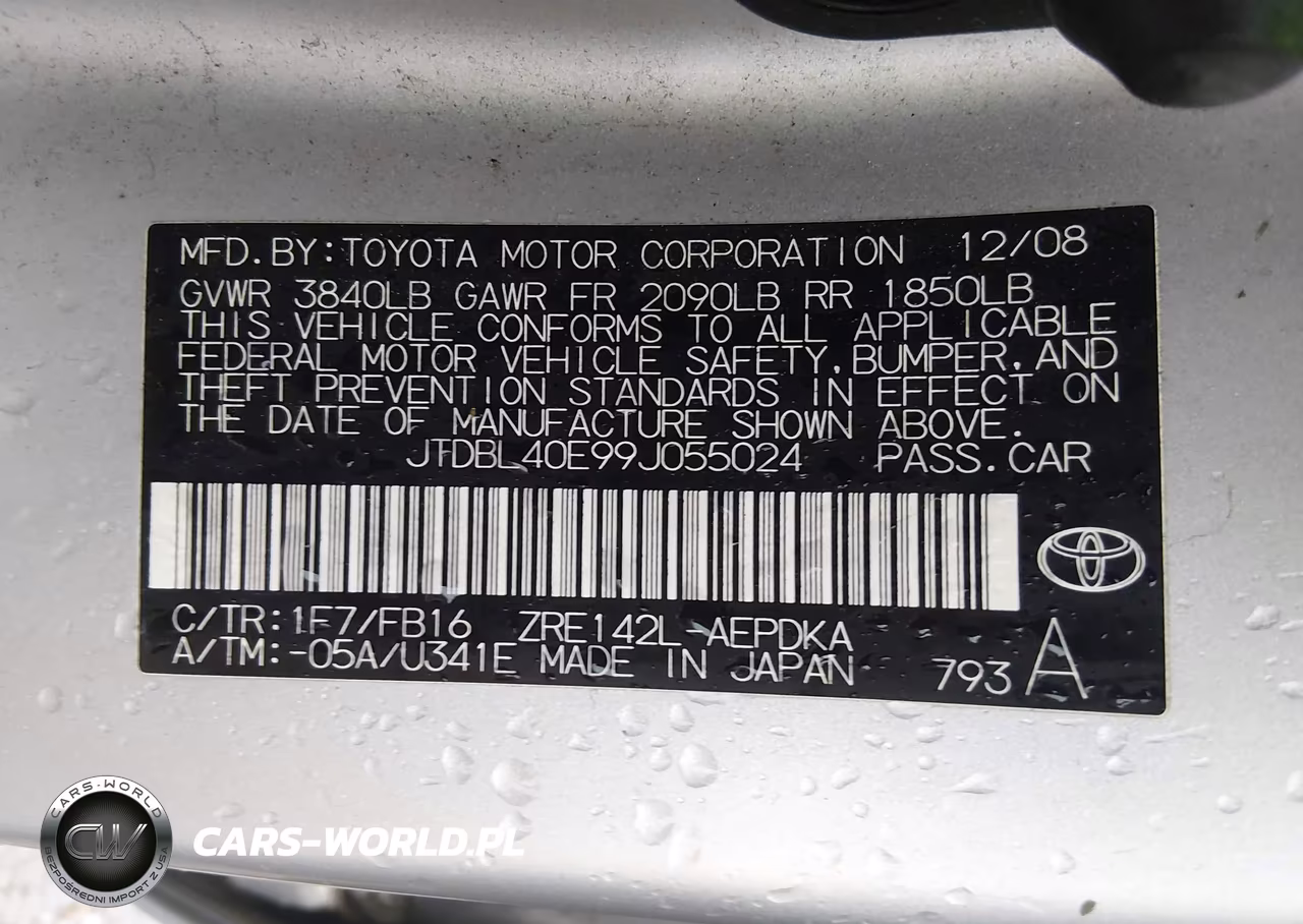 2009 Toyota Corolla VIN:JTDBL40E99J055024 - 9