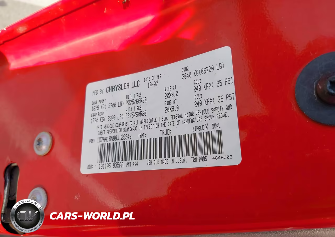 2008 Dodge Ram 1500 Slt VIN:1D7HA18N88J129346 - 9