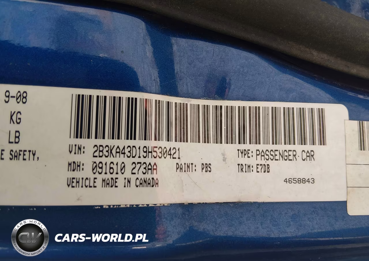 2009 Dodge Charger Se VIN:2B3KA43D19H530421 - 9
